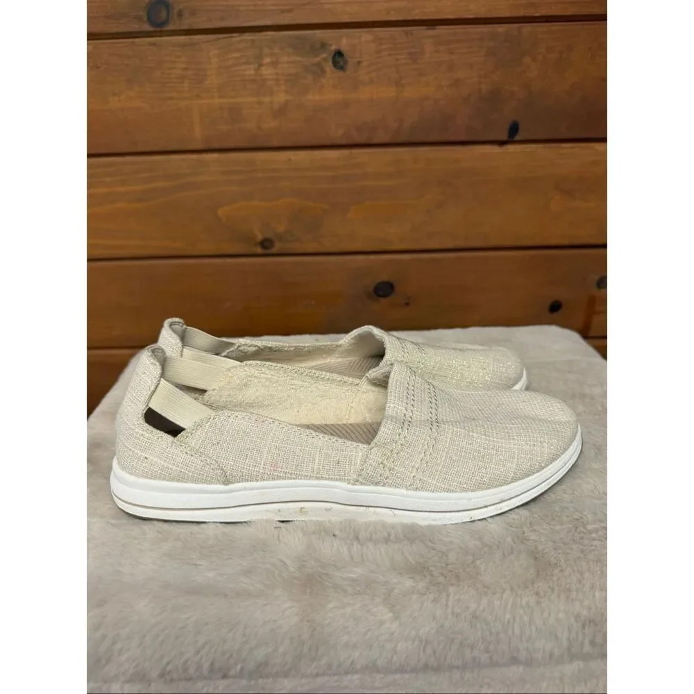 Clarks Women's Cloudsteppers Breeze Step II slip-on sneakers natural Sz 8.5 - Picture 2 of 7